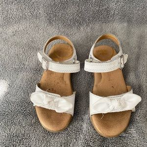 Stride Rite White Leather Sandals